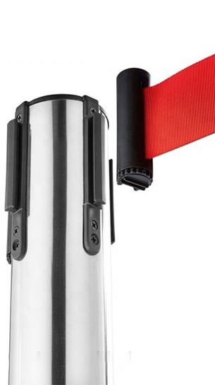 Króm szalagos kordonoszlop